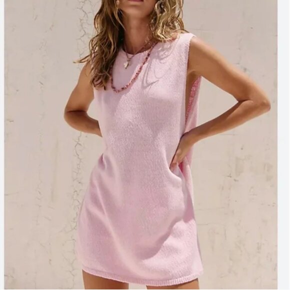 NWT Free People Miranda Sweater Co-Ord Two-Piece Set Petal Pink Blush - Picture 1 of 5
